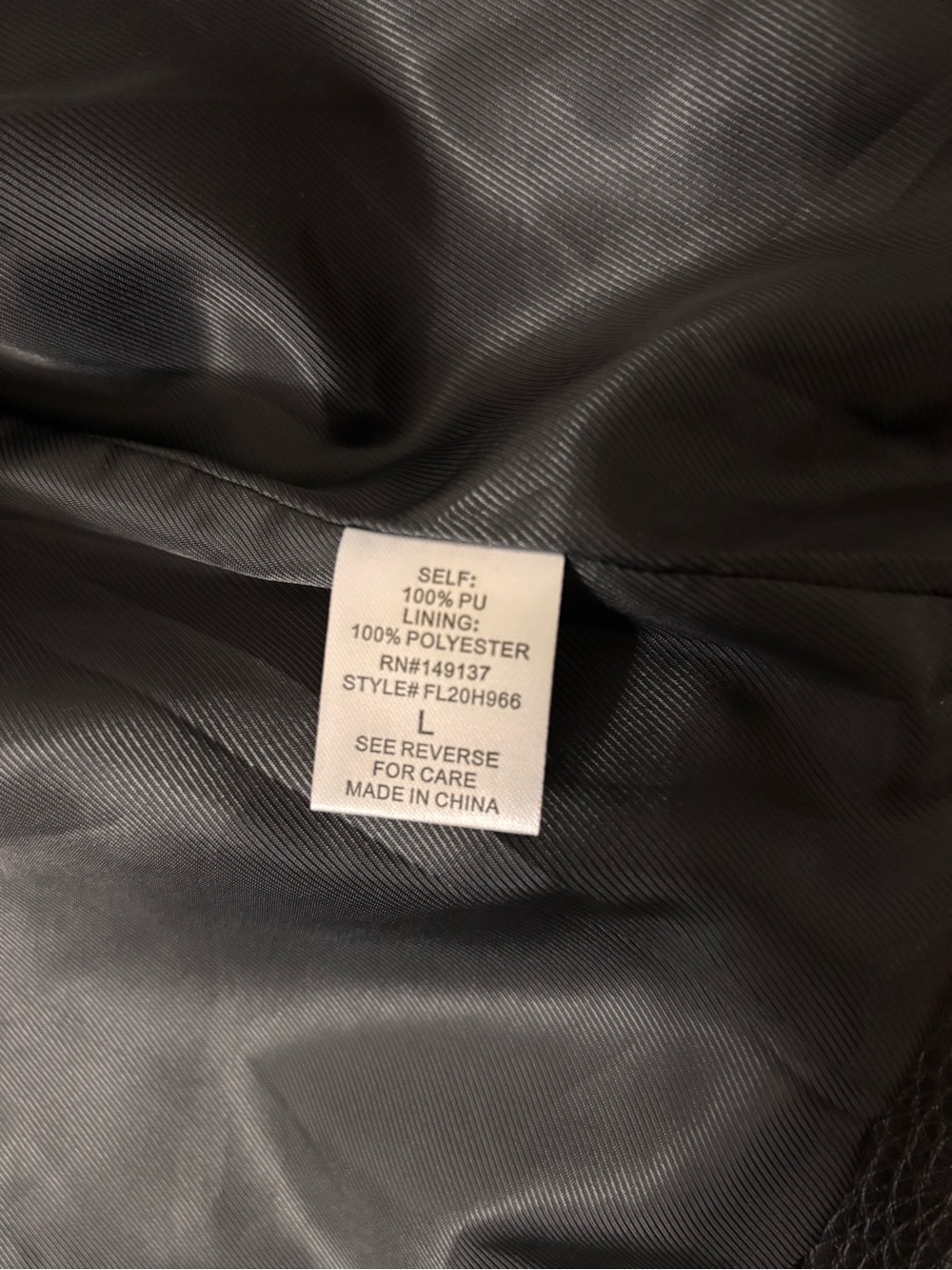 Women's Black Faux Leather Moto Jacket with Zip Detailing.never worn - Picture 7 of 8